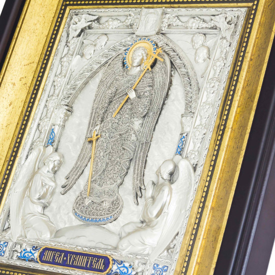 Ікона "Ангел Хранитель" з емалевими кутами