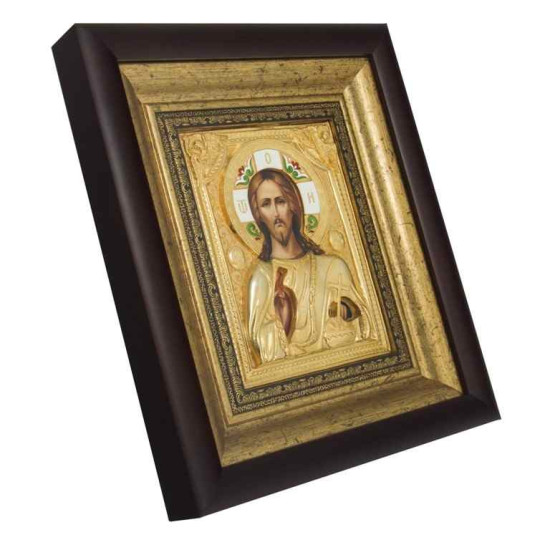 Ікона "Господь Вседержитель" під склом у дерев'яному багеті