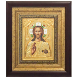 Ікона "Господь Вседержитель" під склом у дерев'яному багеті
